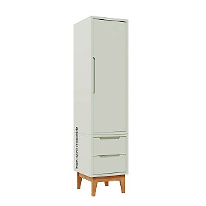 Guarda-Roupa Modular 1 Porta - Pés Bo - Verde Old