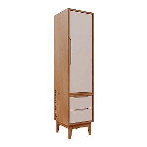 Guarda-Roupa Modular 1 Porta - Pés Bo - Madeira Rosa Old