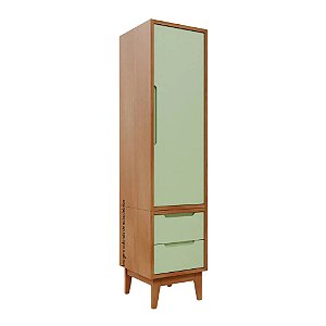 Guarda-Roupa Modular 1 Porta - Pés Bo - Verde Old