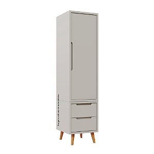 Guarda-Roupa Modular 1 Porta - Pés Sonhos - Cinza