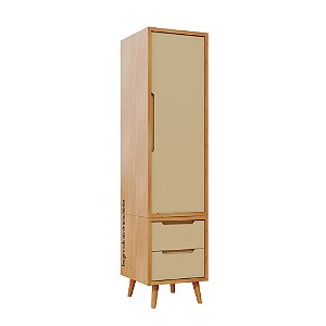 Guarda-Roupa Modular 1 Porta - Pés Sonhos - Madeira Capuccino