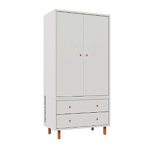Guarda-Roupa Modular 2 Portas - Pés Joy - Branco