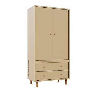 Guarda-Roupa Modular 2 Portas - Pés Joy - Capuccino