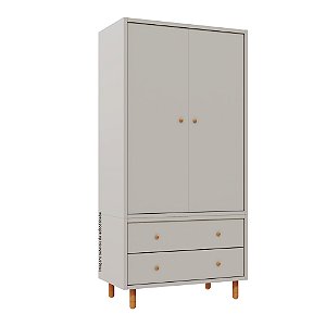 Guarda-Roupa Modular 2 Portas - Pés Joy - Cinza