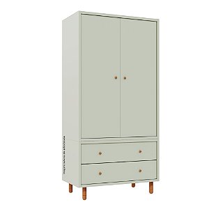Guarda-Roupa Modular 2 Portas - Pés Joy - Verde Old