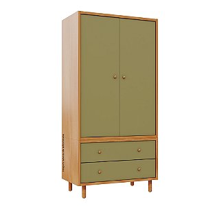 Guarda-Roupa Modular 2 Portas - Pés Joy - Madeira Cacto
