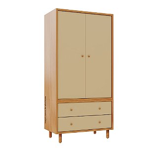 Guarda-Roupa Modular 2 Portas - Pés Joy - Madeira Capuccino