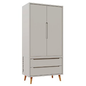 Guarda-Roupa Modular 2 Portas - Pés Sonhos - Cinza