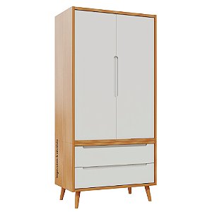 Guarda-Roupa Modular 2 Portas - Pés Sonhos - Madeira Branco