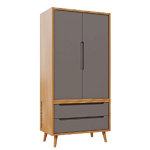 Guarda-Roupa Modular 2 Portas - Pés Sonhos - Madeira Fendi