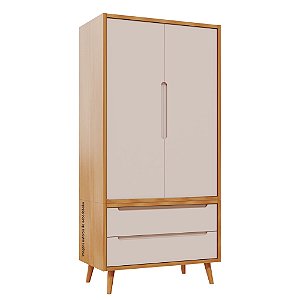 Guarda-Roupa Modular 2 Portas - Pés Sonhos - Madeira Rosa Old