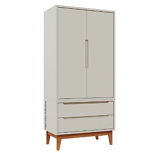 Guarda-Roupa Modular 2 Portas - Pés Bo - Areia