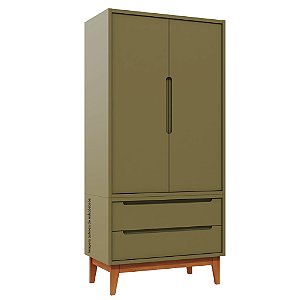Guarda-Roupa Modular 2 Portas - Pés Bo - Cacto