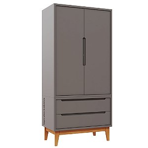 Guarda-Roupa Modular 2 Portas - Pés Bo - Fendi