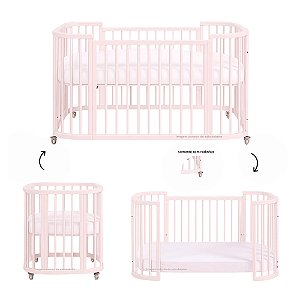 Berço Evolutivo Sleep - 3 em 1 - Rosa