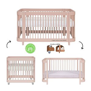 Berço Evolutivo Lola - 3 em 1 - Rosa