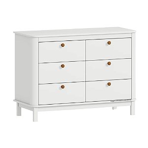 Cômoda Cromo - Com Puxadores Bolinha - Branco