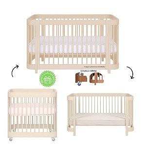 Berço Evolutivo Lola - 3 em 1 - Amêndoa