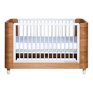 Berço Pé De Meia - 2 em 1 - Grades Em Branco