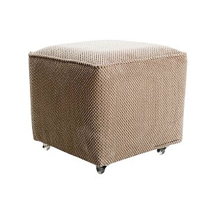 Puff Gama - Veludo Bege - Tecido 110A