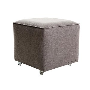 Puff Gama - Linho Cinza - Tecido 360C