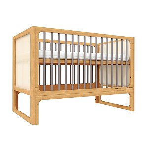 Berço Skandi - 2 em 1 - Madeira/Cinza