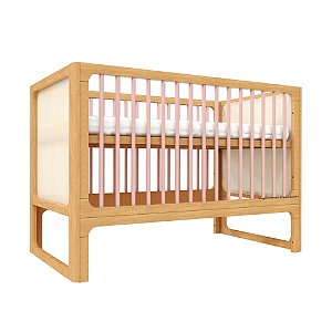 Berço Skandi - 2 em 1 - Madeira/Rose