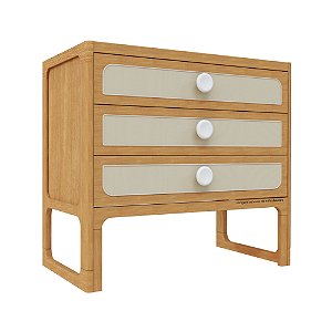 Cômoda Skandi - Madeira/Branco
