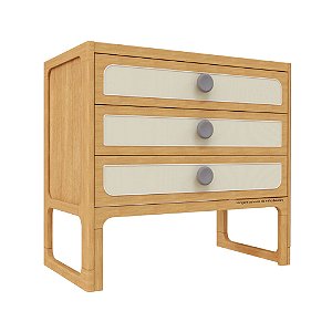 Cômoda Skandi - Madeira/Fendi