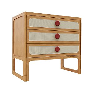 Cômoda Skandi - Madeira/Páprica