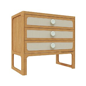 Cômoda Skandi - Madeira/Verde Old