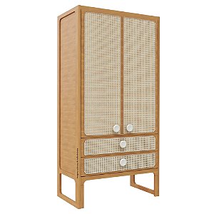 Guarda-Roupa Skandi - 2 Portas - Madeira/Areia