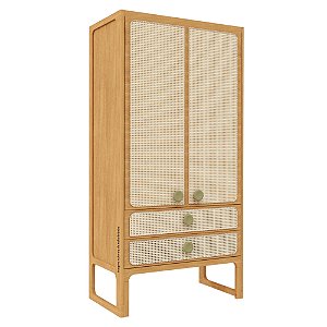 Guarda-Roupa Skandi - 2 Portas - Madeira/Cacto