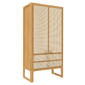 Guarda-Roupa Skandi - 2 Portas - Madeira/Capuccino