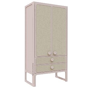 Guarda-Roupa Skandi - 2 Portas - Rosa Old