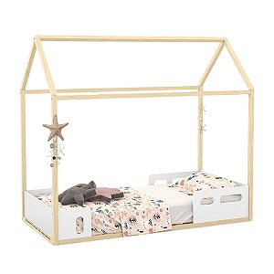Cama Casinha - Liv 1900 - Branco Soft / Natural 51334