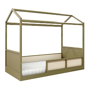 Cama Casinha Link - Com 1 Grade E Meia Em Palha Natural - Cacto