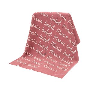 Manta Personalizada Com Nome - Tricot - M.Rosa