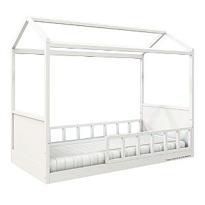 Cama Casinha Link - Com 1 Grade E Meia Palitada - Branco