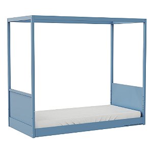 Cama Link Com Dossel - Com Ou Sem Auxiliar - Azul Sereno