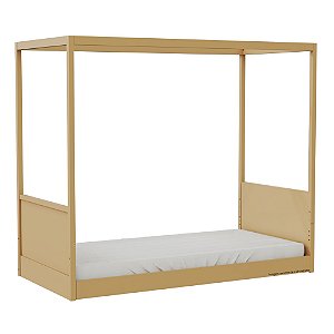 Cama Link Com Dossel - Com Ou Sem Auxiliar - Capuccino