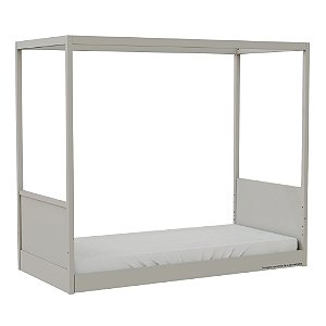 Cama Link Com Dossel - Com Ou Sem Auxiliar - Cinza