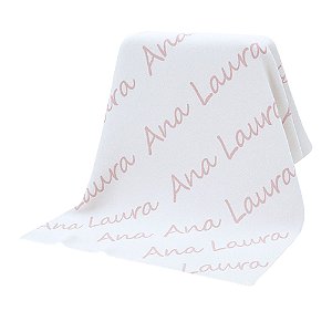 Manta Personalizada Com Nome - Tricot - Branco