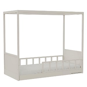 Cama Link Com Dossel - Com 1 Grade E Meia Palitada - Areia