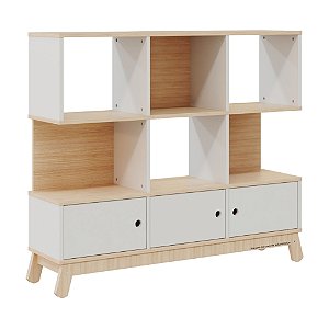 Estante Organizadora Papaya - Carvalho / Branco
