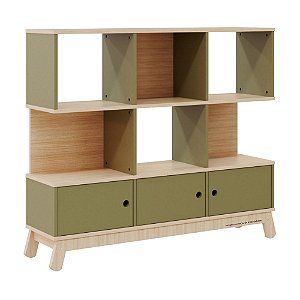 Estante Organizadora Papaya - Carvalho / Cacto