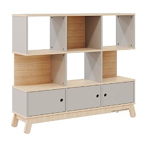 Estante Organizadora Papaya - Carvalho / Cinza
