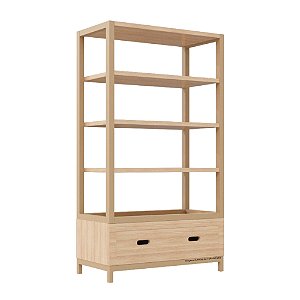 Estante Tupi 90 - Carvalho / Capuccino