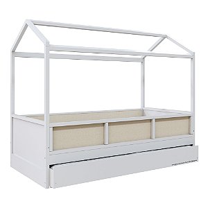 Cama Link Plus Palha - Com Casinha - Completa - Branco