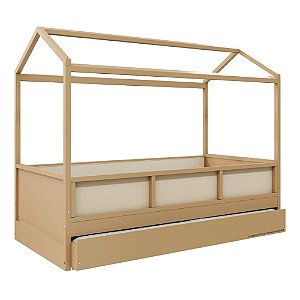 Cama Link Plus Palha - Com Casinha - Completa - Capuccino